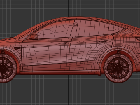 Tesla Model Y 2025 HQinterior Model 3D