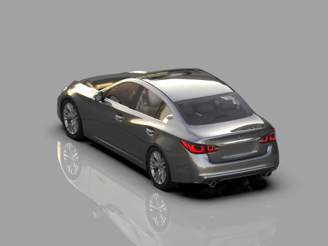 Nissan Skyline RV37 2020 HQ interior 3D Model