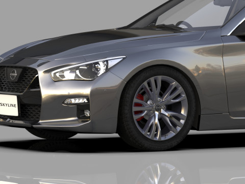 Nissan Skyline RV37 2020 HQ interior 3D Model