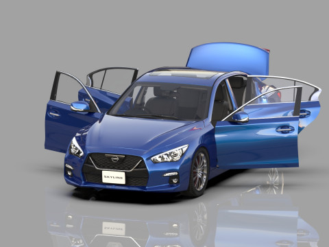 Nissan Skyline RV37 2020 HQ interior 3D Model