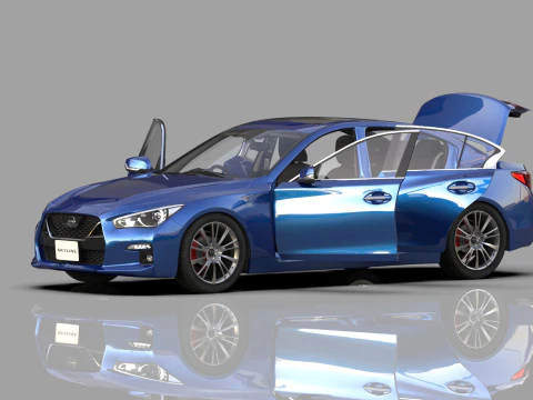 Nissan Skyline RV37 2020 HQ interior 3D Model
