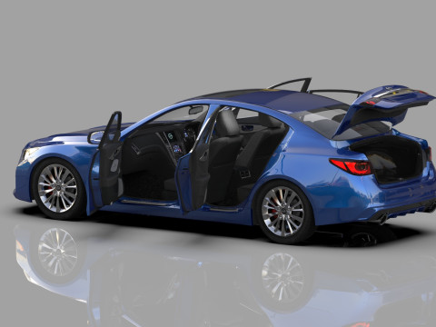 Nissan Skyline RV37 2020 HQ interior 3D Model