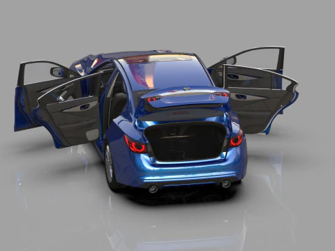 Nissan Skyline RV37 2020 HQ interior 3D Model