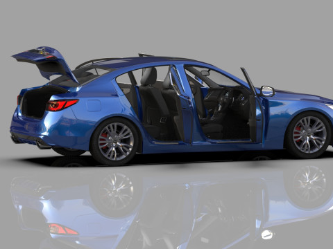 Nissan Skyline RV37 2020 HQ interior 3D Model