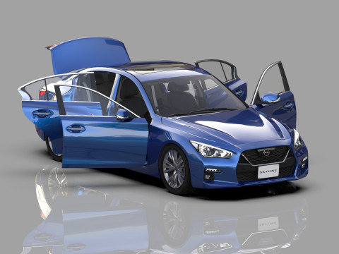 Nissan Skyline RV37 2020 HQ interior 3D Model