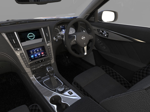 Nissan Skyline RV37 2020 HQ interior 3D Model