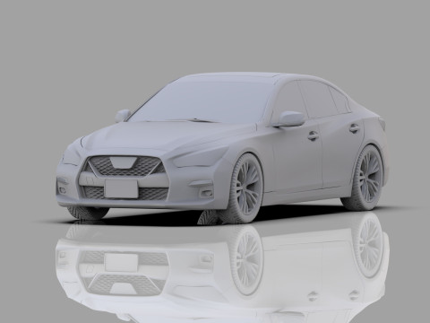 Nissan Skyline RV37 2020 HQ interior 3D Model