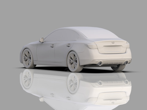 Nissan Skyline RV37 2020 HQ interior 3D Model