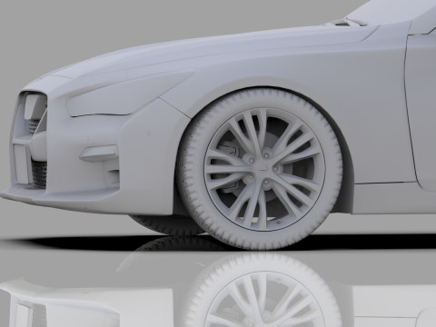 Nissan Skyline RV37 2020 HQ interior 3D Model