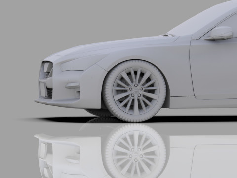 Nissan Skyline RV37 2020 HQ interior 3D Model