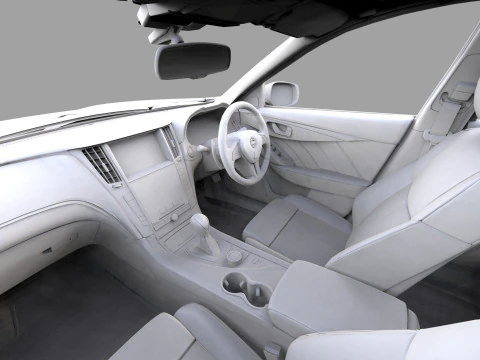 Nissan Skyline RV37 2020 HQ interior 3D Model