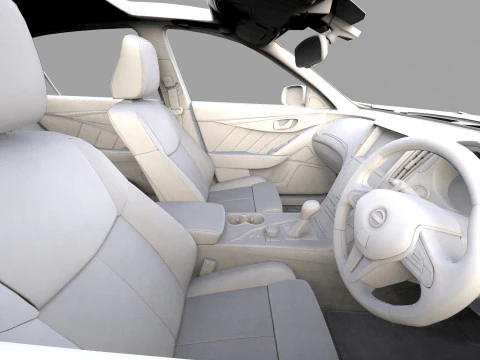 Nissan Skyline RV37 2020 HQ interior 3D Model