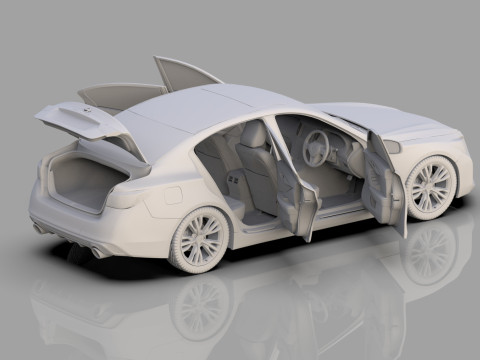Nissan Skyline RV37 2020 HQ interior 3D Model