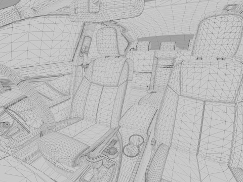Nissan Skyline RV37 2020 HQ interior 3D Model