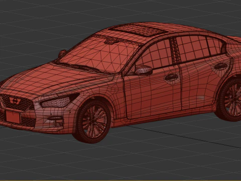 Nissan Skyline RV37 2020 HQ interior 3D Model