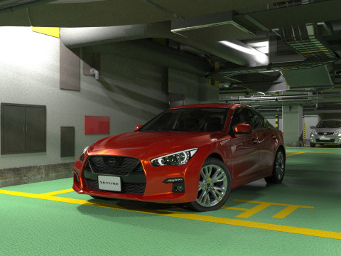Nissan Skyline RV37 2020 HQ interior 3D Model