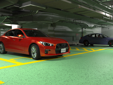 Nissan Skyline RV37 2020 HQ interior 3D Model