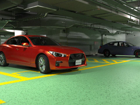 Nissan Skyline RV37 2020 HQ interior 3D Model
