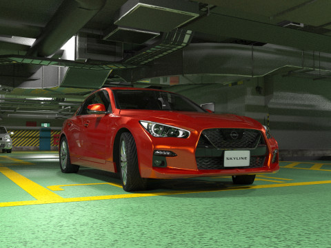 Nissan Skyline RV37 2020 HQ interior 3D Model