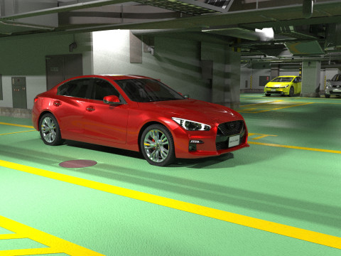 Nissan Skyline RV37 2020 HQ interior 3D Model