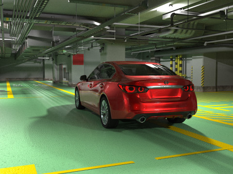 Nissan Skyline RV37 2020 HQ interior 3D Model