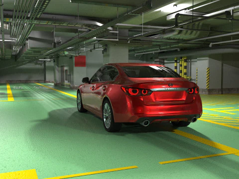 Nissan Skyline RV37 2020 HQ interior 3D Model