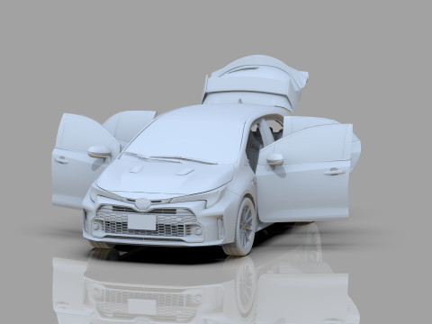 Toyota GR Corolla 2022 HQ interior Model 3D