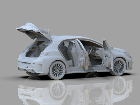 Toyota GR Corolla 2022 HQ interior Model 3D