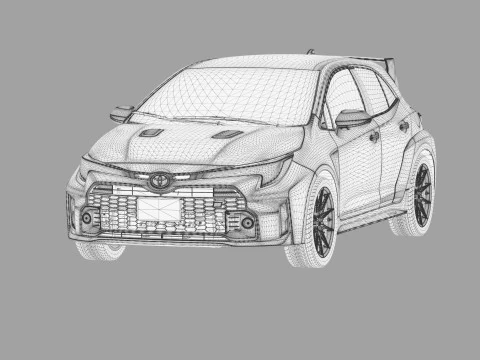 Toyota GR Corolla 2022 HQ interior 3D Model