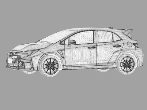 Toyota GR Corolla 2022 HQ interior 3D Model