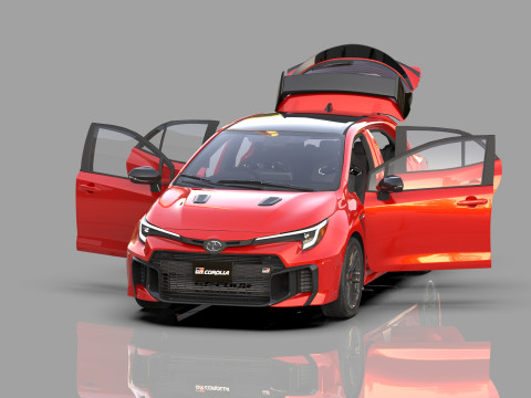 Toyota GR Corolla 2024 HQ interior 3D Model