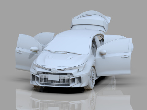 Toyota GR Corolla 2024 HQ interior 3D Model