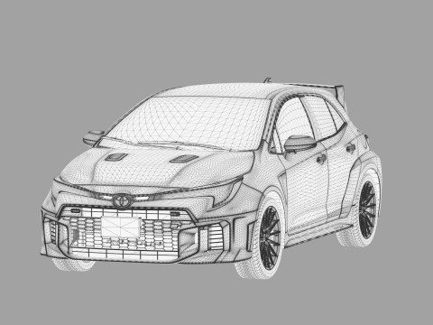 Toyota GR Corolla 2024 HQ interior 3D Model