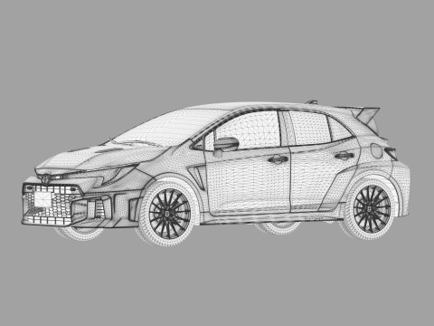 Toyota GR Corolla 2024 HQ interior 3D Model