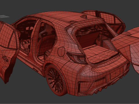 Toyota GR Corolla 2024 HQ interior 3D Model