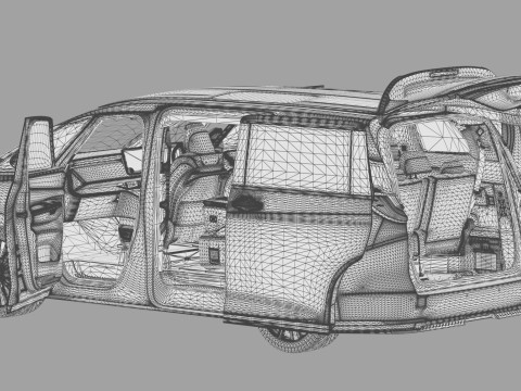 Lexus LM 2023 Modellista bodykit Modèle 3D