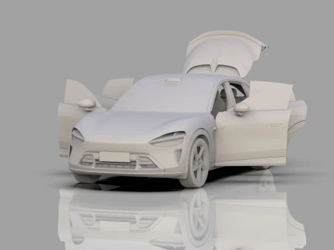 Interior do QG do Xiaomi YU7 2025 Modelo 3D