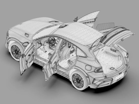 Interior do QG do Xiaomi YU7 2025 Modelo 3D