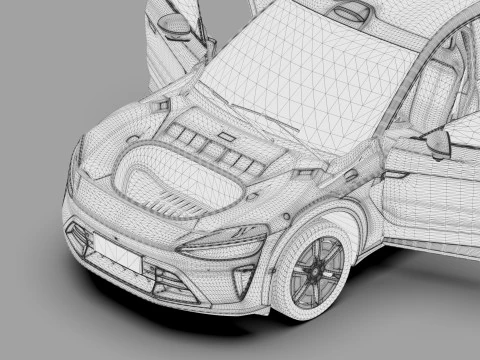 Interior do QG do Xiaomi YU7 2025 Modelo 3D