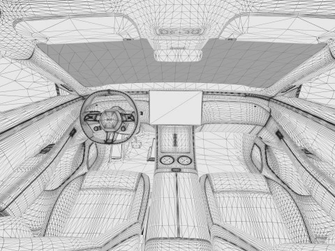 Interior do QG do Xiaomi YU7 2025 Modelo 3D