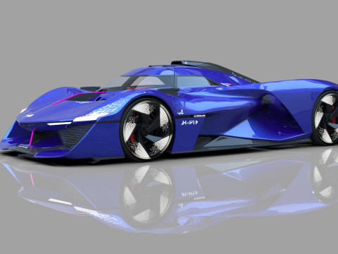 Alpine Alpenglow HY4 Concept 2022 HQ interior 3D Model