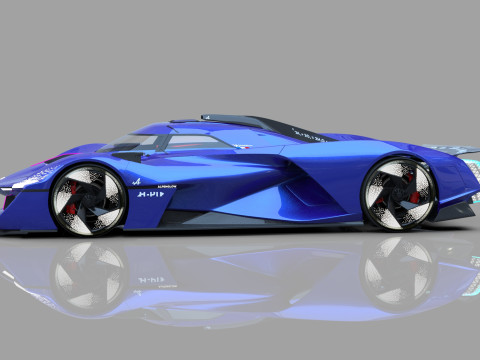 Alpine Alpenglow HY4 Concept 2022 HQ interior 3D Model