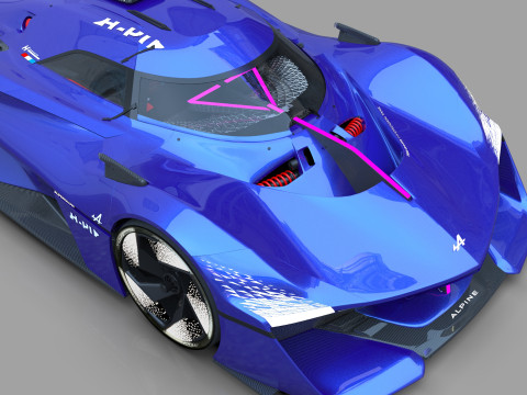 Alpine Alpenglow HY4 Concept 2022 HQ interior 3D Model