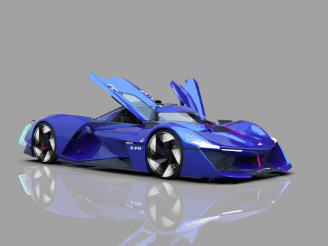 Alpine Alpenglow HY4 Concept 2022 HQ interior 3D Model