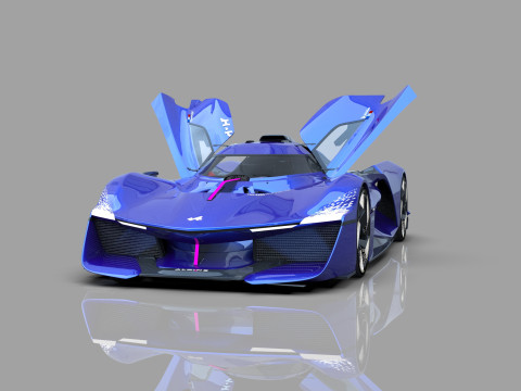 Alpine Alpenglow HY4 Concept 2022 HQ interior 3D Model