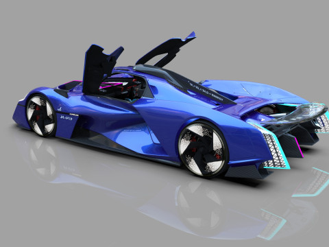 Alpine Alpenglow HY4 Concept 2022 HQ interior 3D Model