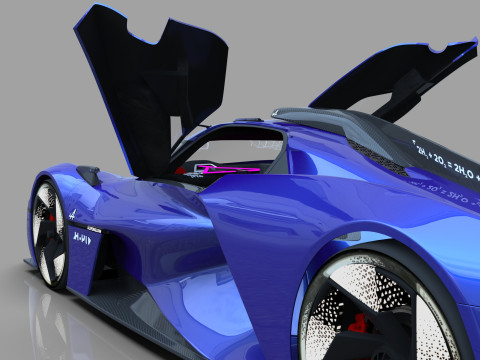 Alpine Alpenglow HY4 Concept 2022 HQ interior 3D Model