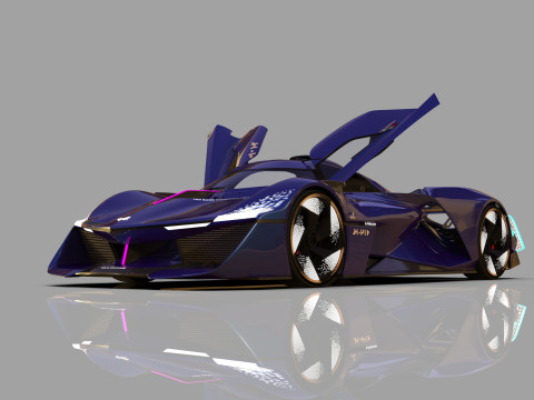 Alpine Alpenglow HY4 Concept 2022 HQ interior 3D Model