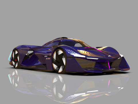 Alpine Alpenglow HY4 Concept 2022 HQ interior 3D Model