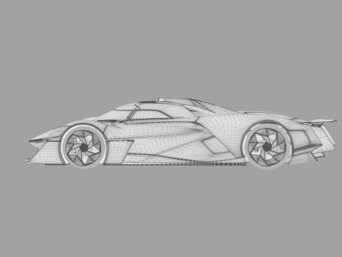 Alpine Alpenglow HY4 Concept 2022 HQ interior 3D Model